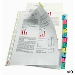 Covers Esselte Index Pockets 12 Ark polypropylen Gennemsigtig A4 (10 enheder)