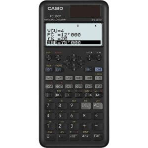 Lommeregner Casio FC-200V-2-W-ET Sort Plastik 16,2 x 7,7 x 1,1 cm