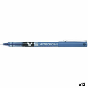 Pen med flydende blæk Pilot V-5 Blå 0,5 mm 0,3 mm (12 enheder)