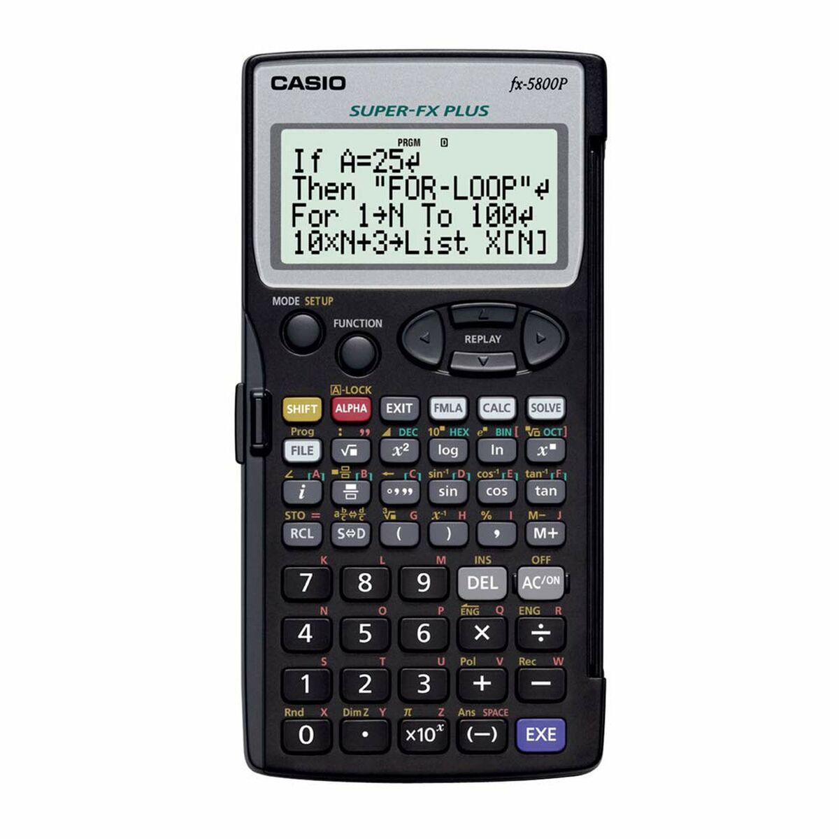 Videnskabelig Cal Casio FX-5800P-S-EH Sort