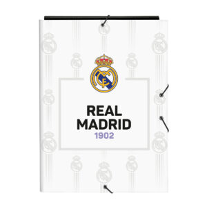 Folder Real Madrid C.F. Sort Hvid A4 (26 x 33.5 x 2.5 cm)