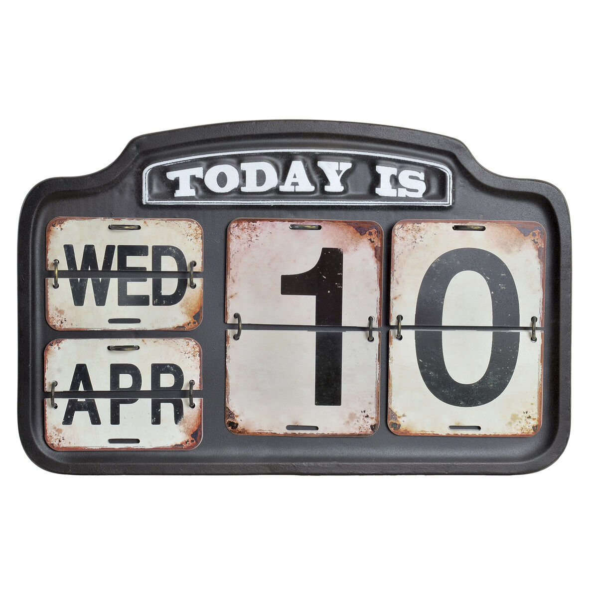 Kalender DKD Home Decor Metal 42 x 3,5 x 27 cm Sort Hvid