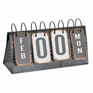 Skrivebordskalender DKD Home Decor Hvid Sort 34 x 13 x 21 cm