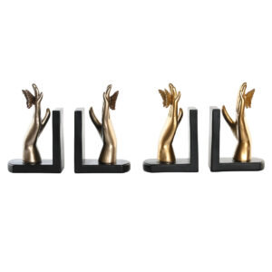 Držalo za knjige DKD Home Decor 22 x 8,5 x 17 cm Harpiks (2 enheder)