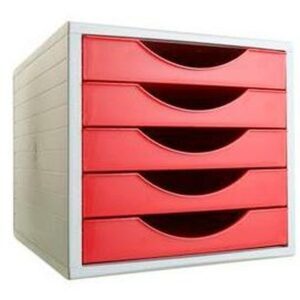 Modulært arkiveringsskab Archivo 2000 ArchivoTec Serie 4000 34 x 27 x 26 cm Plastik 5 skuffer Din A4