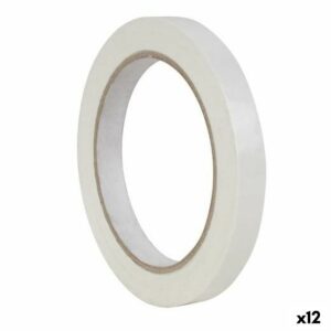 Selvklæbende bånd Apli 66 m 12 mm Hvid PVC (12 enheder)