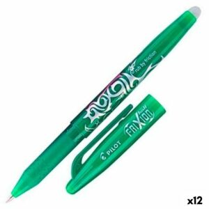 Kuglepen Pilot Frixion Ball Sletbart blæk Grøn 0,5 mm 0,7 mm (12 enheder)