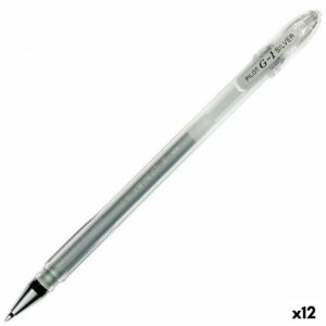Kuglepen Roller Pilot G-1 Sølvfarvet 0,4 mm (12 enheder)