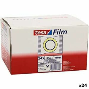 Selvklæbende bånd TESA 19 mm 33 m Gennemsigtig (24 enheder)