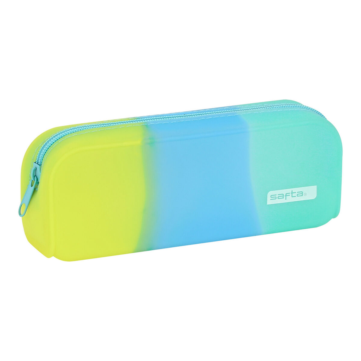 Penalhus Safta Blå Grøn Gul (18.5 x 7.5 x 5.5 cm) – billede 1