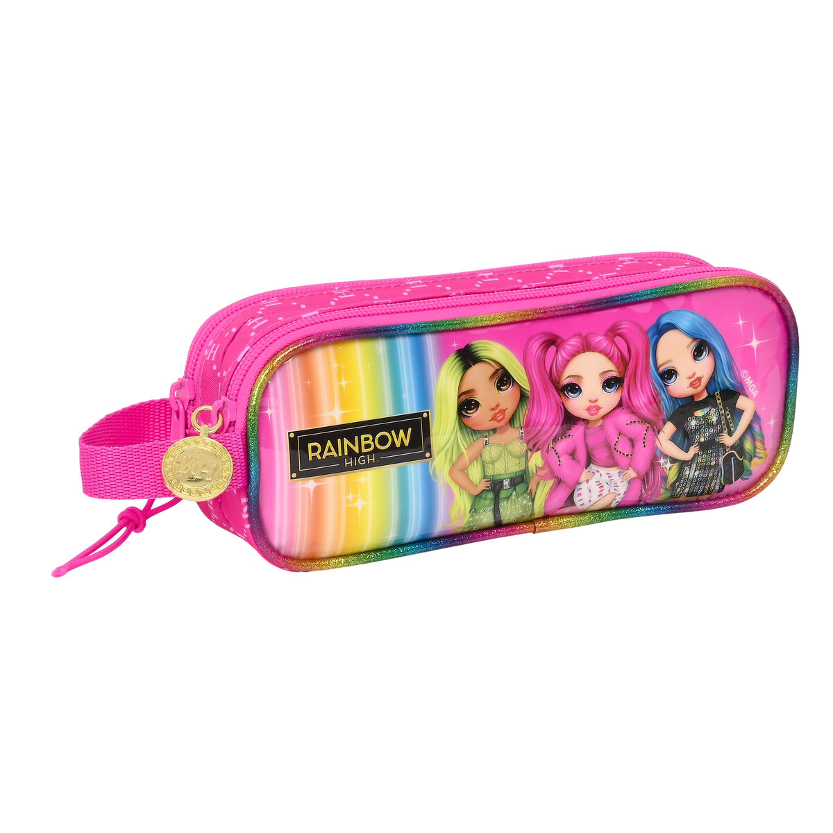 Dobbelt carry-all Rainbow High Fuchsia (21 x 8 x 6 cm) – billede 1