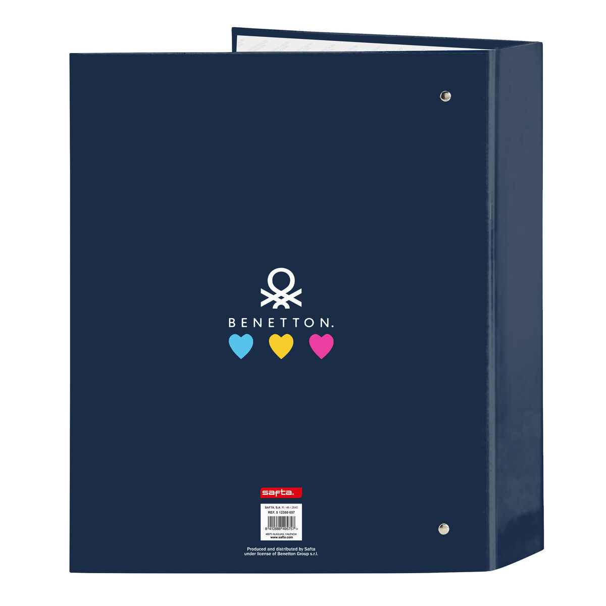 Ringbind Benetton Love Marineblå A4 (27 x 33 x 6 cm) – billede 2