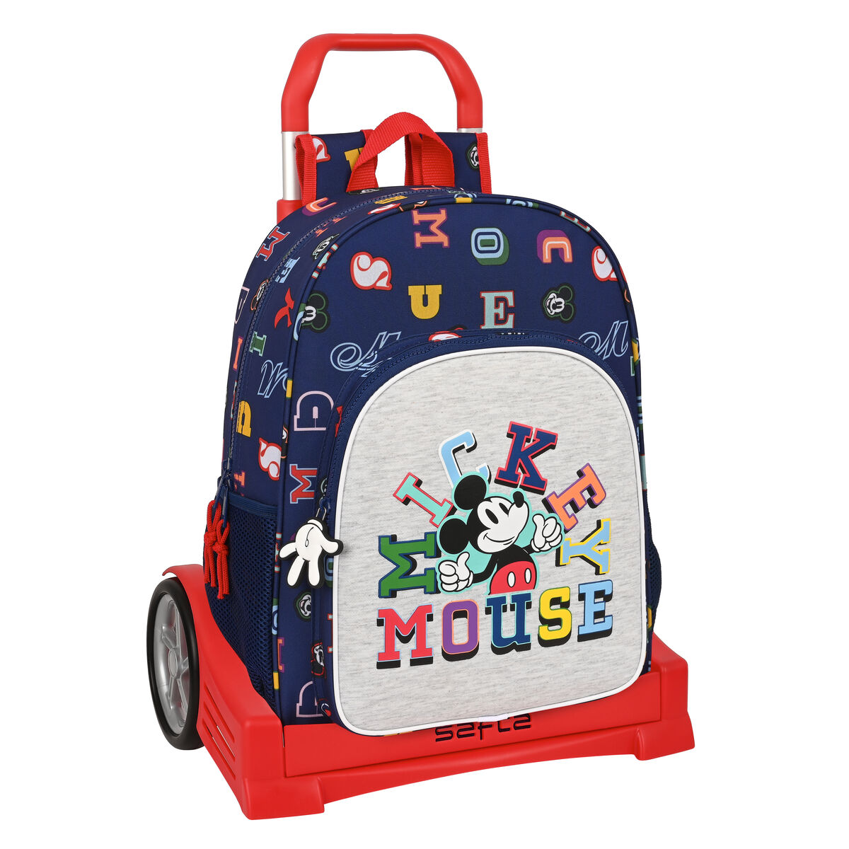 Skolerygsæk med Hjul Mickey Mouse Clubhouse Only one Marineblå 33 x 42 x 14 cm – billede 1