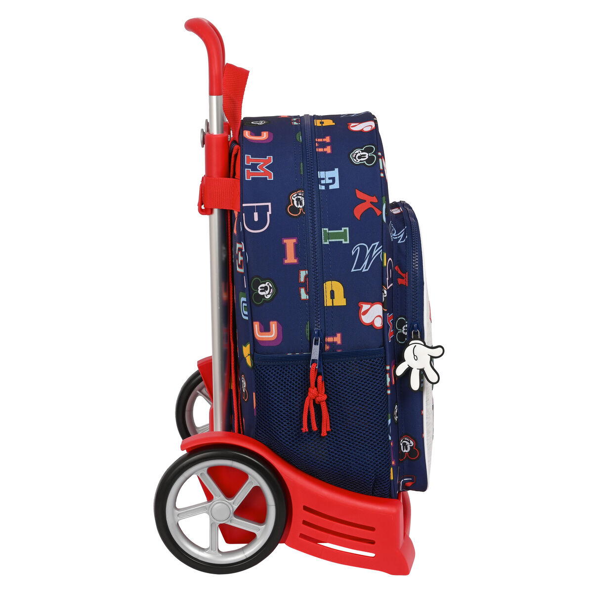 Skolerygsæk med Hjul Mickey Mouse Clubhouse Only one Marineblå 33 x 42 x 14 cm – billede 2