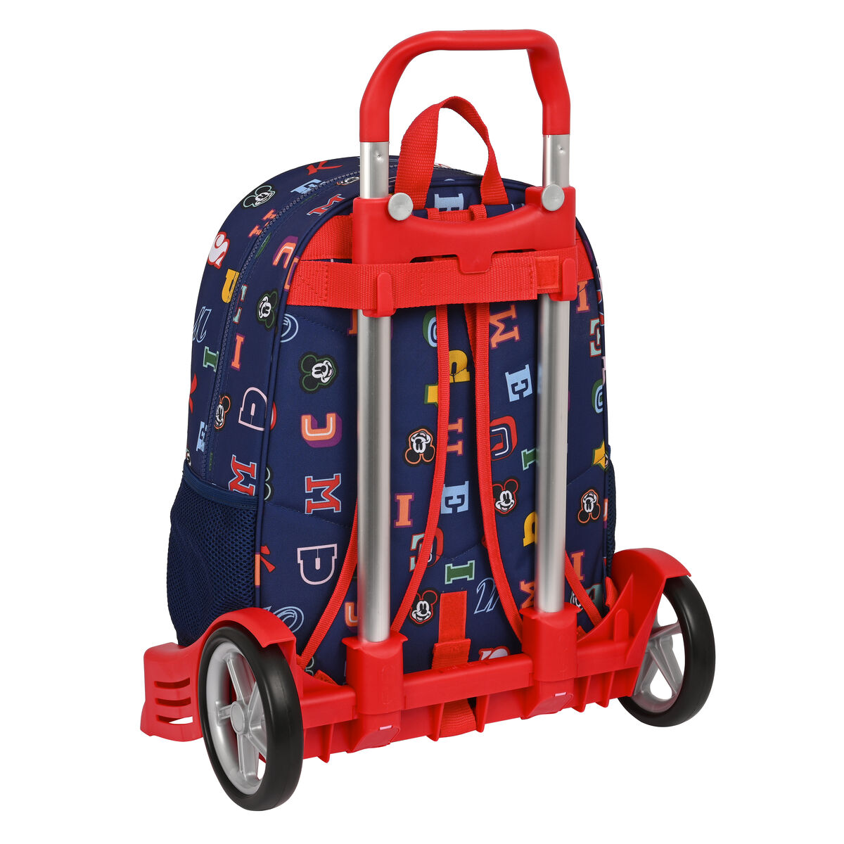 Skolerygsæk med Hjul Mickey Mouse Clubhouse Only one Marineblå 33 x 42 x 14 cm – billede 3