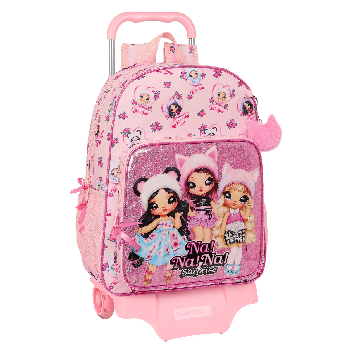 Skolerygsæk med Hjul Na!Na!Na! Surprise Fabulous Pink 33 x 42 x 14 cm – billede 1