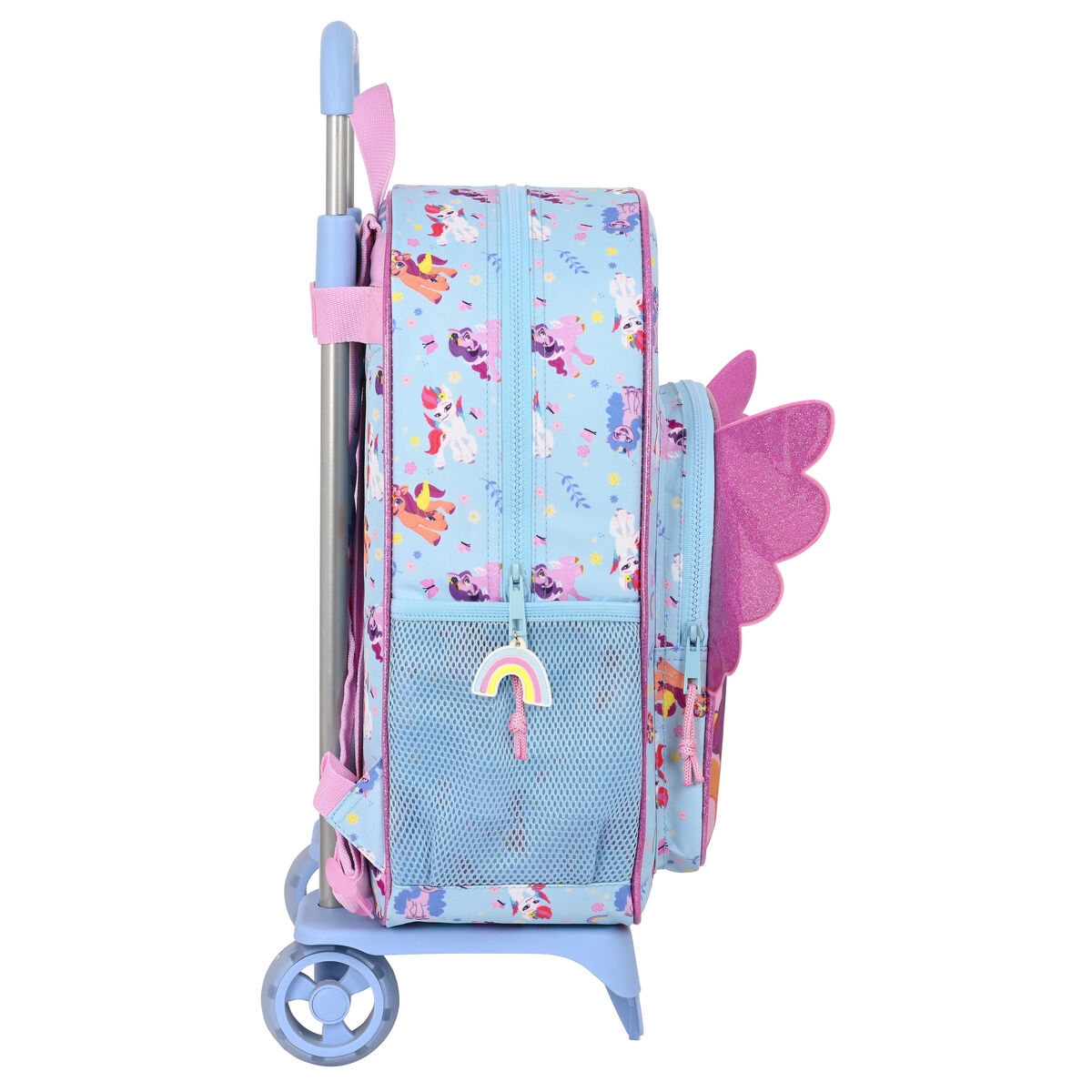 Skolerygsæk med Hjul My Little Pony Wild & free Blå Pink 33 x 42 x 14 cm – billede 3