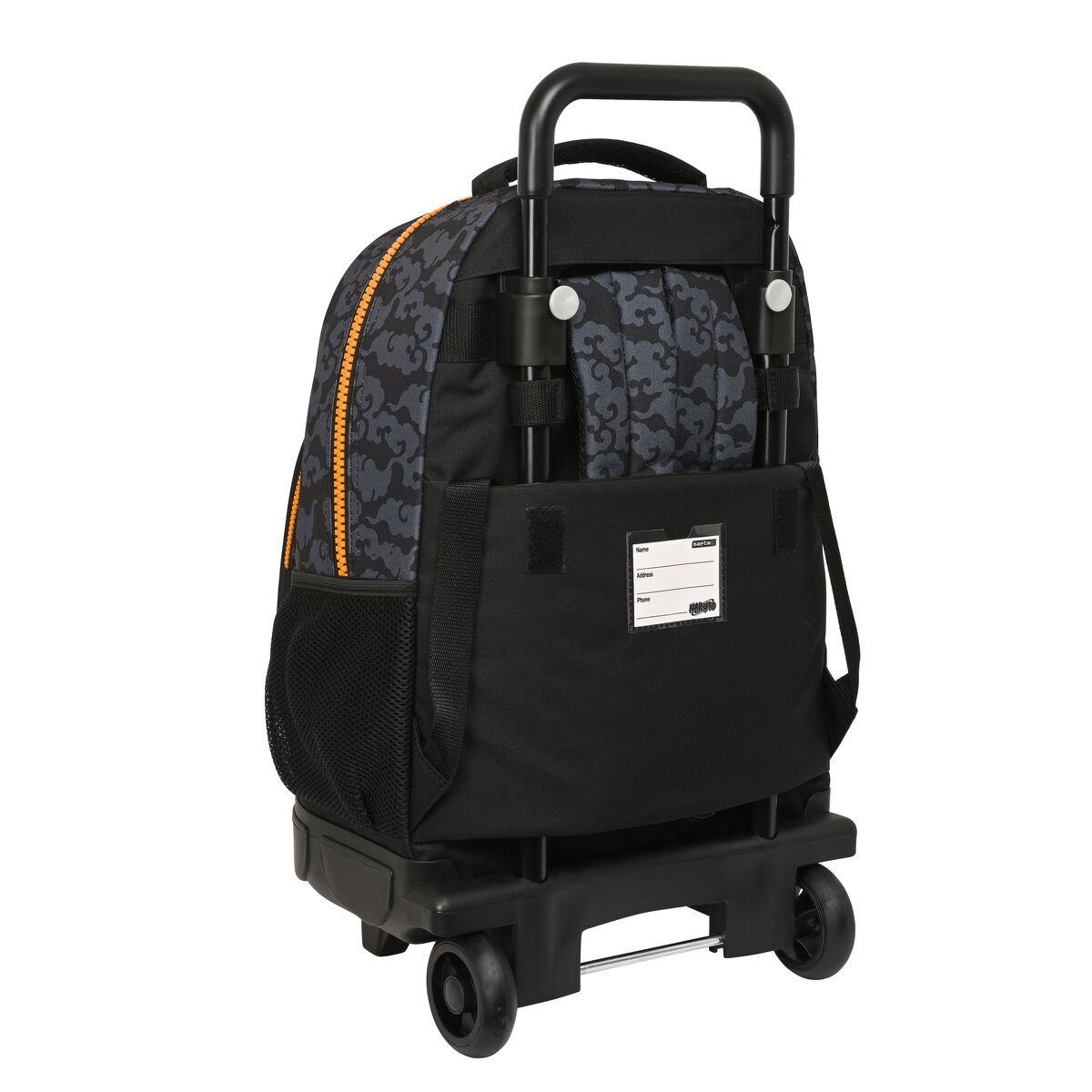 Skolerygsæk med Hjul Naruto Sort Orange 33 X 45 X 22 cm – billede 2