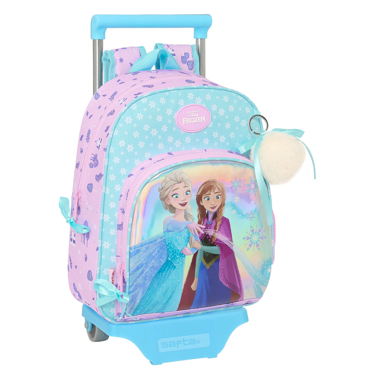 Skolerygsæk med Hjul Frozen Cool days Violet Himmelblå 28 x 34 x 10 cm – billede 1