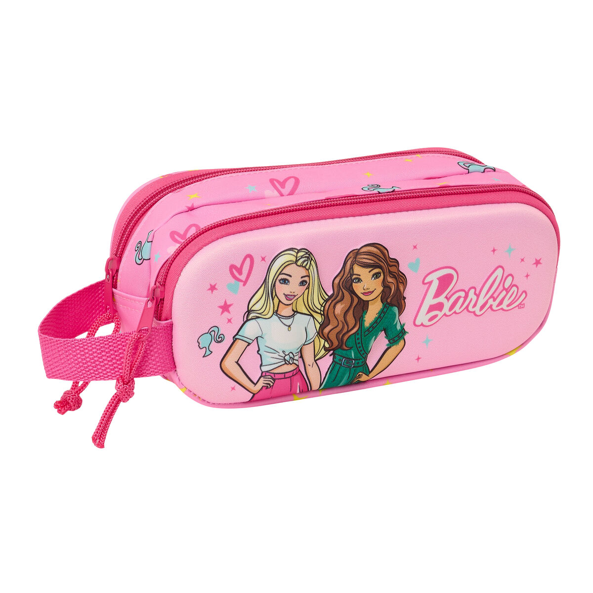 Dobbelt carry-all Barbie Pink Fuchsia 21 x 8 x 6 cm 3D – billede 1