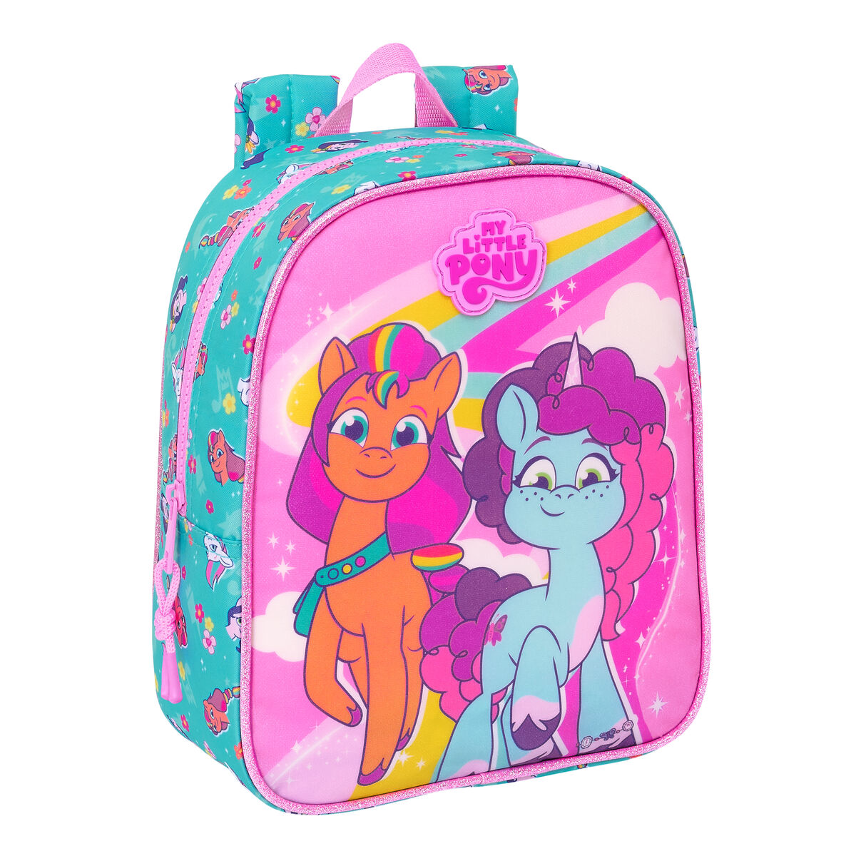 Skoletaske My Little Pony Magic Pink Turkisblå 22 x 27 x 10 cm – billede 1