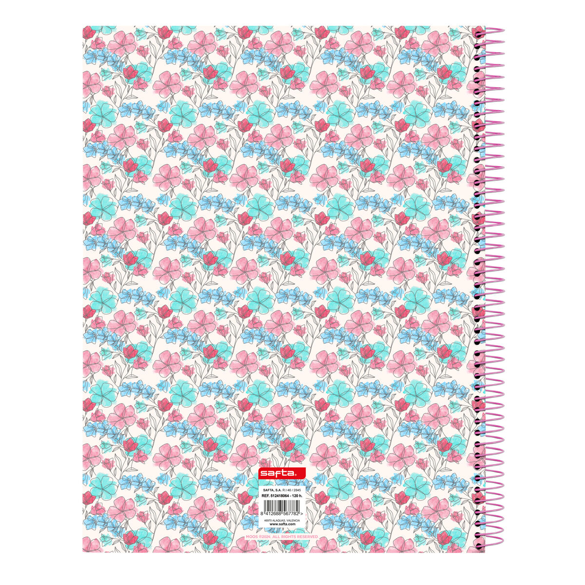 Notesbog Moos Flores Multifarvet A4 120 Ark – billede 2