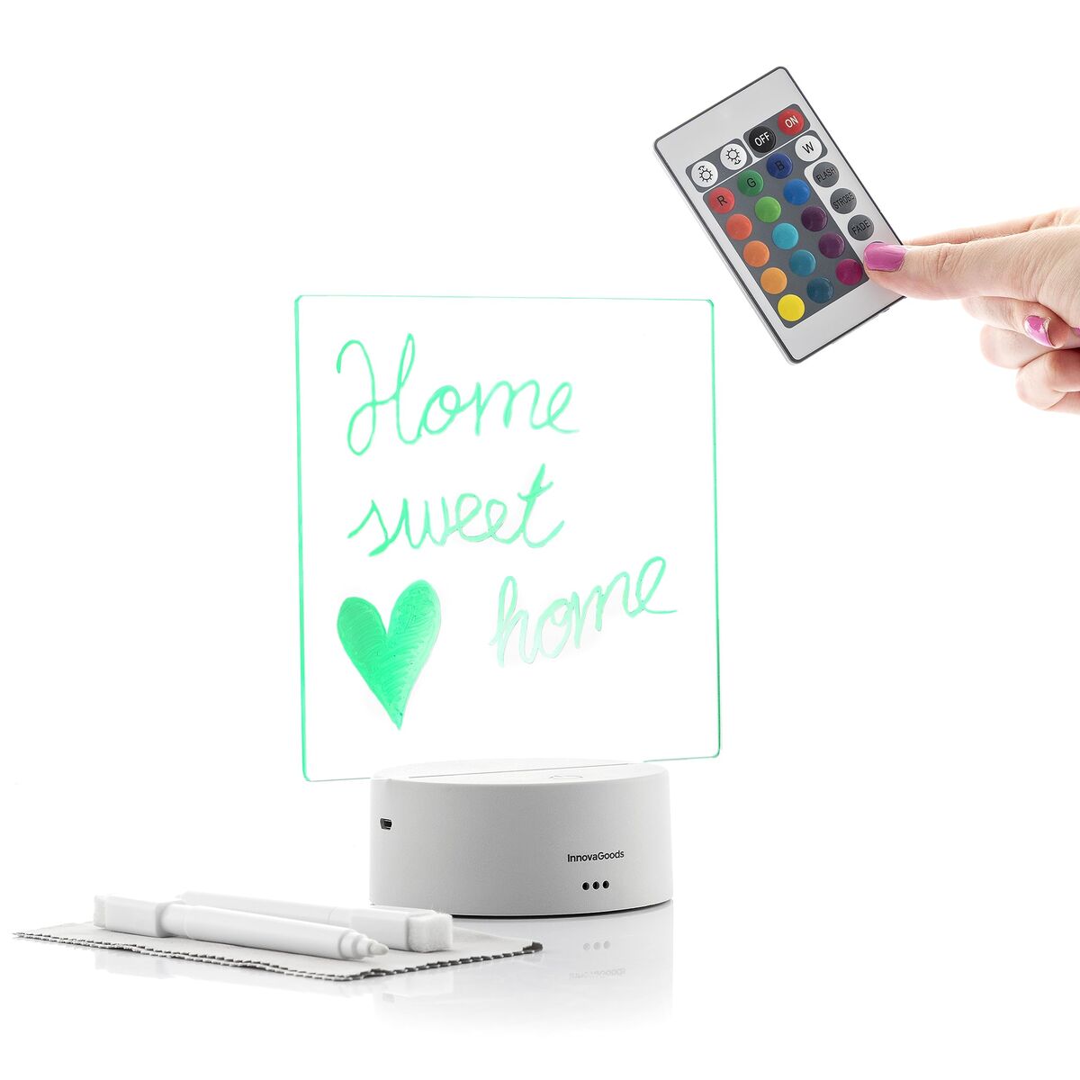 LED-tavle InnovaGoods Grå – Kreativt Notatbord