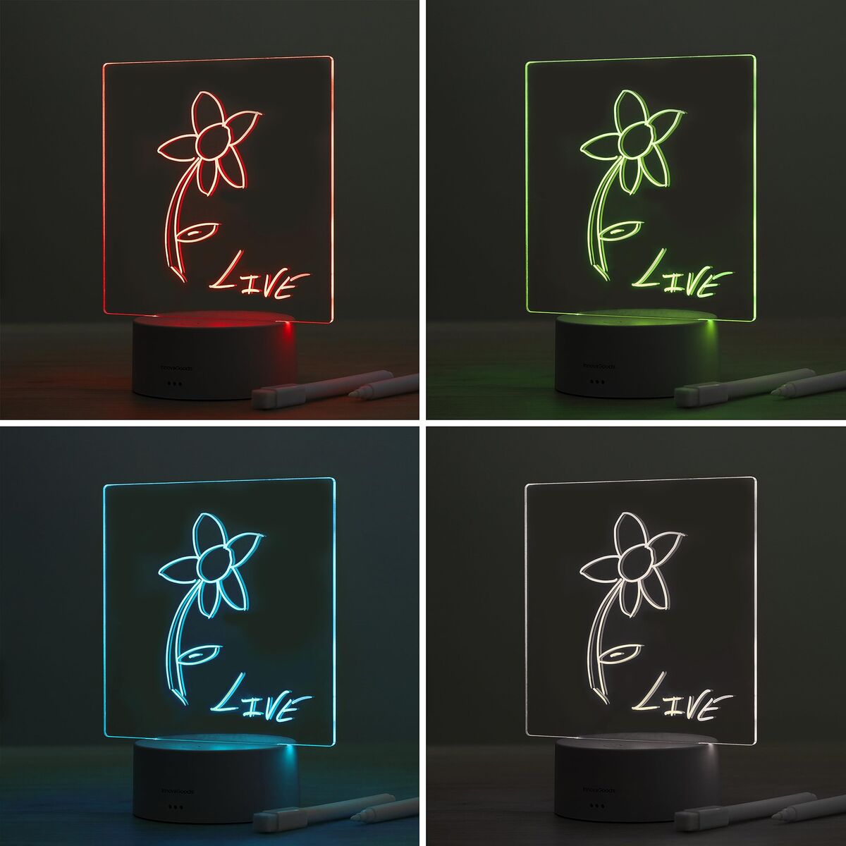 LED-tavle InnovaGoods Grå – Kreativt Notatbord – billede 8