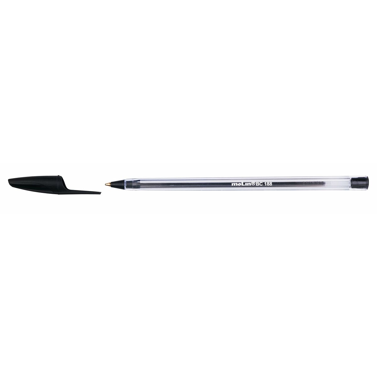 Kuglepen Molin BC188 Krystal 1 mm Sort (50 enheder) – billede 2